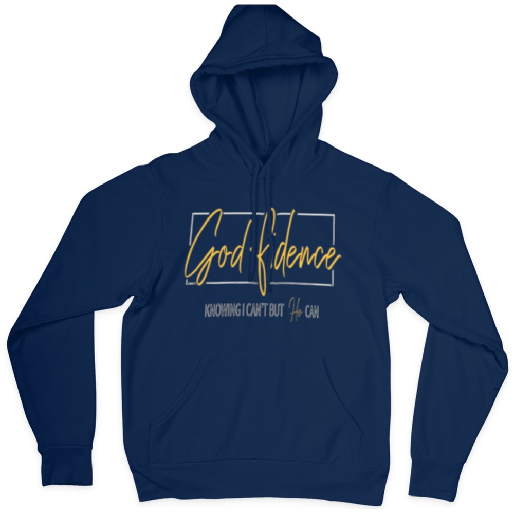 Navy Blue Unisex God•Fidence hoodie